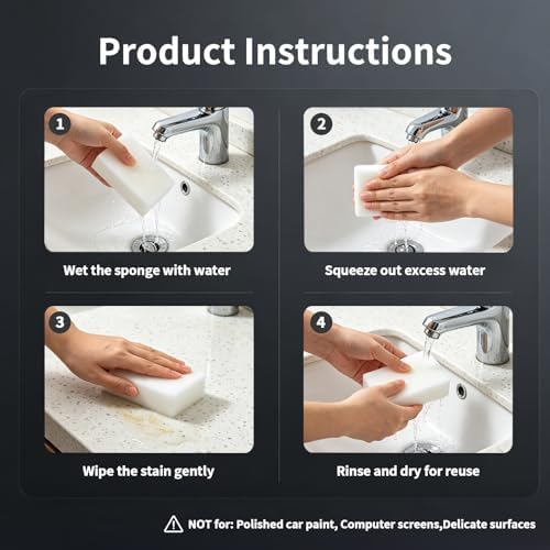 Extra Thick Magic Eraser Sponge, Melamine Cleaning Pads, 10 Pack - Image 2