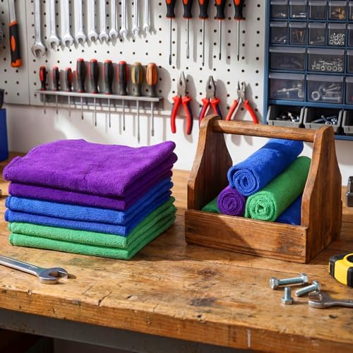 Nuenen Car Microfiber Clean Cloths, 16 x 16 Inch - Image 2