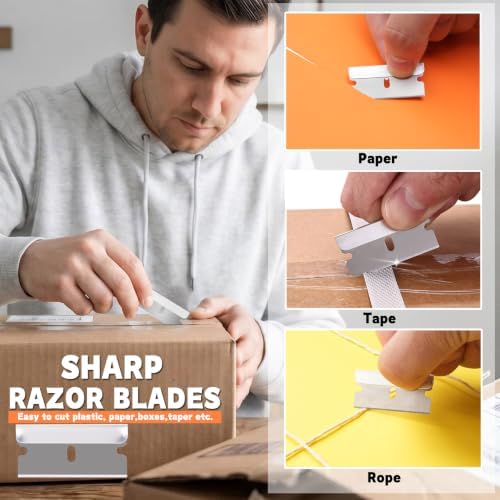 REXBETI 800 Pack Single Edge Razor Blades, Industrial Scraper Razor Blades - Image 3