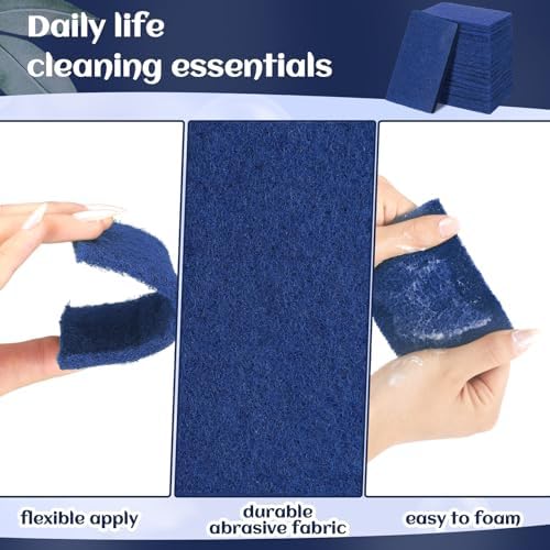 Hoolerry 100 Pcs Heavy Duty Scouring Pads Bulk - Image 3
