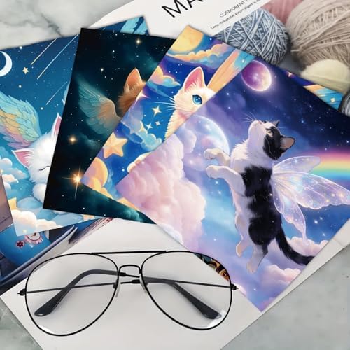 CREATCABIN 6Pcs Cat Eyeglass Cleaning Cloth Microfiber Cleaning Cloths - Image 6