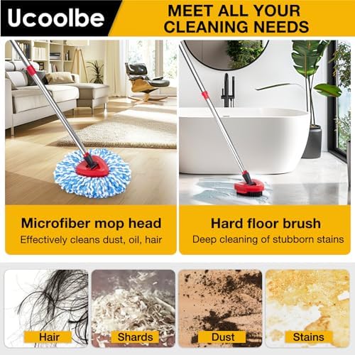 Spin Mop Replace Head for O-Cedar RinseClean 2-Tank Mop Refill, 4+3 Pack - Image 5