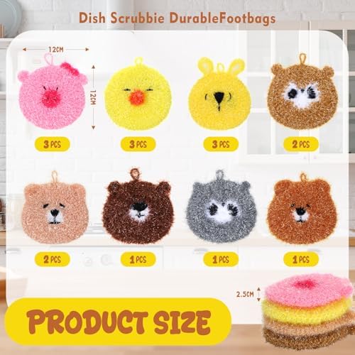Kenning 16 Pcs Dish Scrubber Non Scratch Dish Washing Scrubbers Reusable - Image 2