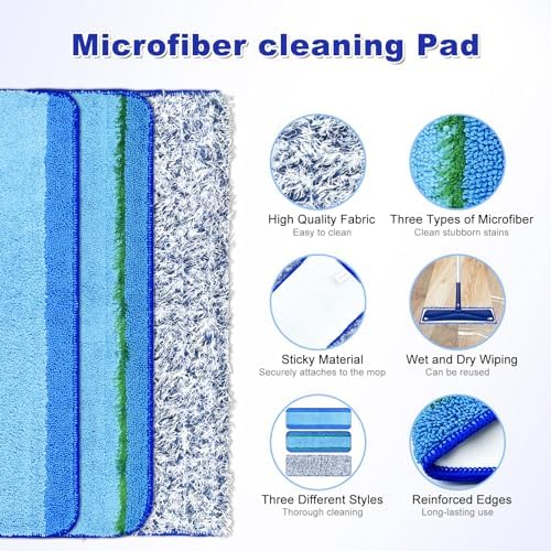 6 Pack Microfiber Cleaning Replacement Pad - Image 4