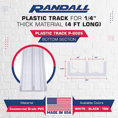 Randall Manufacturing 1/4" Plastic Sliding Door Track - Image 3