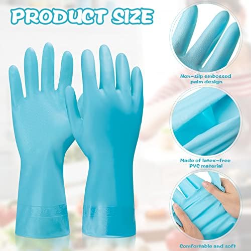 Rubber Reusable Gloves Long Household Dishwashing Gloves Kitchen Cleaning - Image 3