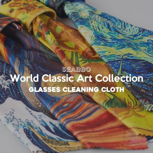 Glasses Cleaning Cloth, Microfiber Eyeglass Cleaner Art Design Keychain 4PCS - Image 5