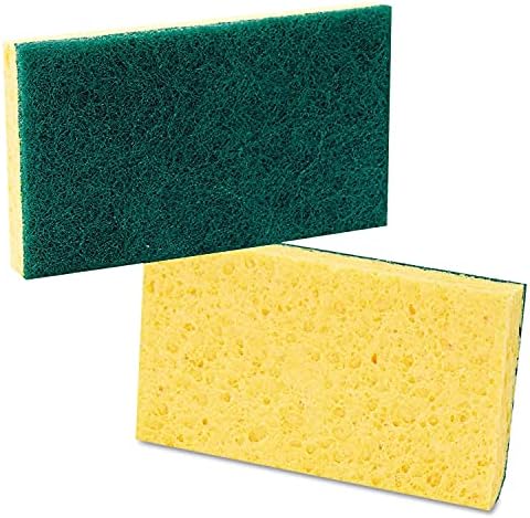 Boardwalk 174 Medium Duty Scrubbing Sponge, 3 3/5 x 6 1/10 - Image 2