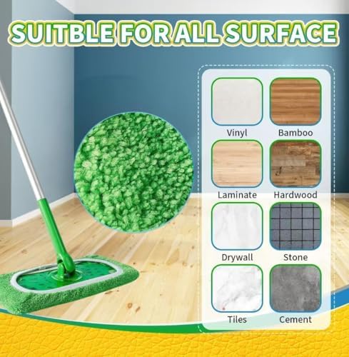 8 Pack Chenille Mop Pads, Reusable Microfiber Mop Refills - Image 6