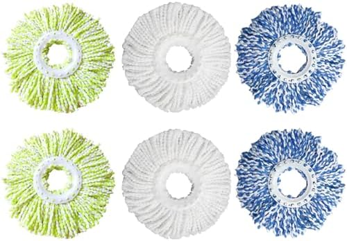6 Pack Spin Mop Refill Pads Compatible by Rinakou
