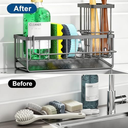Sponge Holder for Kitchen Sink, Kitchen Sink Caddy, Kitchen Sink Sponge Holder - Image 5