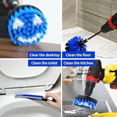 10 Pcs Drill Brush Attachment Set, Drill Scrubber Brush Kit, Drill Cleaning - Image 5