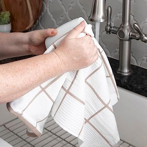 T-Fal Solid & Checked Parquet Kitchen Towels: Highly Absorbent, Super Soft Long - Image 4
