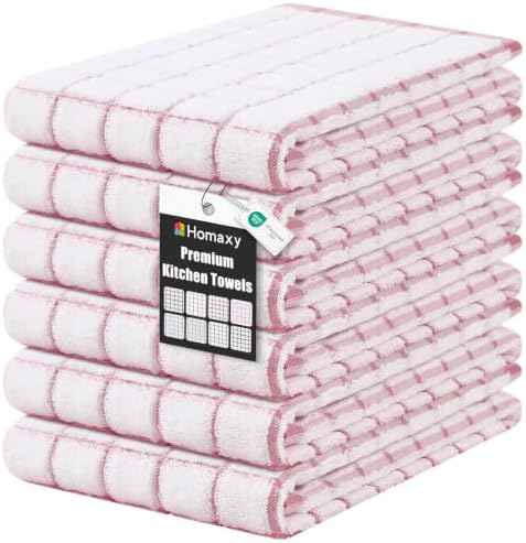 Homaxy Premium Kitchen Towels, Check Design by Homaxy
