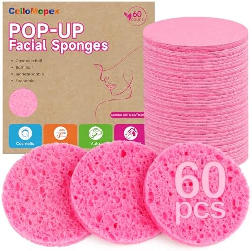 3.15in Large Compressed Facial Sponges by CleanHappyLivePretty