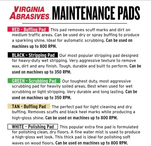 Green Floor Maintenance Pads, Deep Cleaning & Light Stripping - Image 6