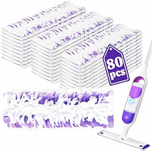 80 Pack Disposable Mop Pads Compatible by Kusroie