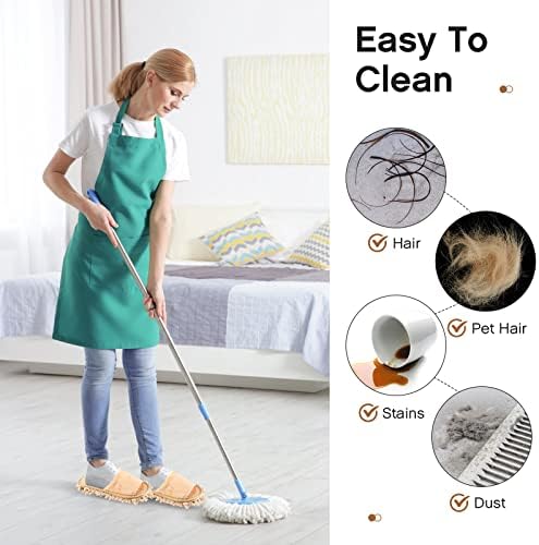 Jecery 2 Pairs Microfiber Cleaning Mop Slippers - Image 5