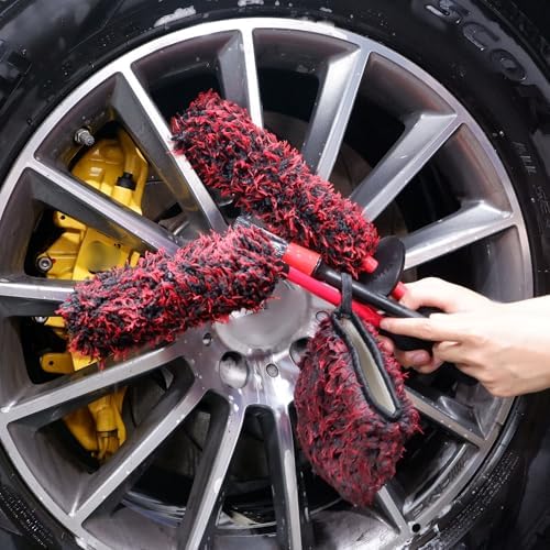 oesee Microfiber Wheel Brush Kit- Microfiber Wheel Brush, Long Handle Wheel - Image 2