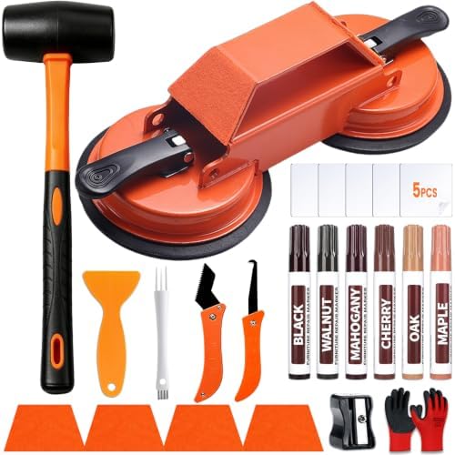 Floor Gap Fixer Tool Double Suction Cup Floor Repair Markers Kit 12PCS by zygc