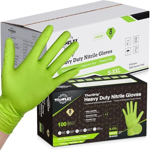 TitanFlex Heavy Duty Industrial Nitrile Gloves by TitanFlexDisposableGloves