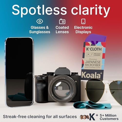 Koala Lens Cleaning Cloth | Japanese Microfiber | Blue & Purple - Image 2