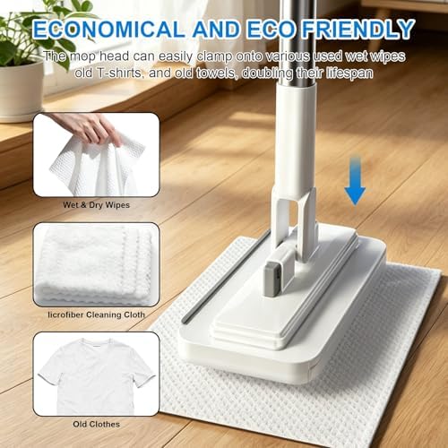 Snap Grip Mini Mop, Hands Free Flat Mop - Image 6