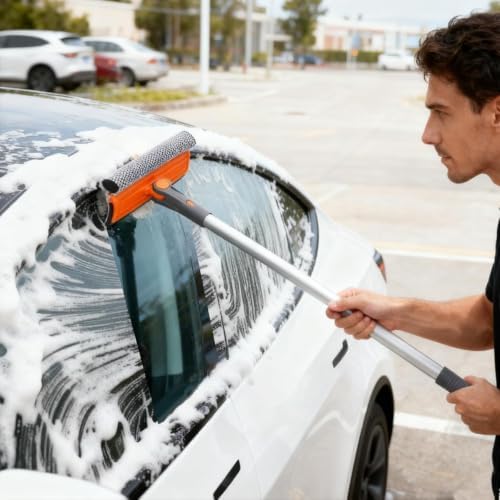 eazer Professional Window Squeegee, 2-in-1 Rotatable Squeegee - Image 4