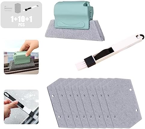 Window Groove Cleaning Tools Set, Small Multipurpose Track Brush by Shaoduoli