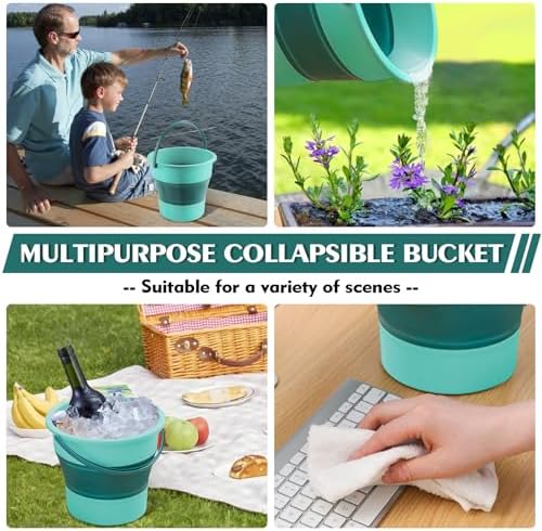 Collapsible Bucket 1.3 Gallon/5L Small Capacity Foldable Cleaning Buckets - Image 5