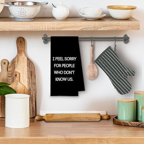 Funny Black and White Kitchen Towels, Gifts - Image 2
