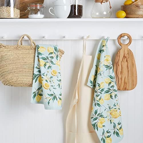 Martha Stewart Dual Purpose Kitchen Towel 2-Pack Set, Lemon Whimsy - Image 2