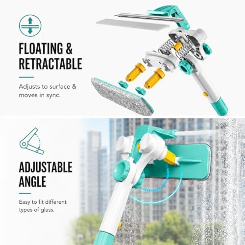ORIXA U Shaped Window Cleaner for Outside Windows, Extendable Telescopic Pole - Image 3
