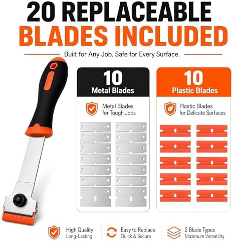 Razor Blade Scraper, Long Handle Scraper Tool - Image 4
