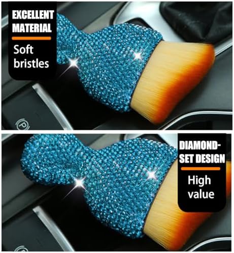 zipelo Diamond-Handle Car Detailing Dust Brush, Lake Blue - Image 5