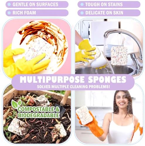 Hahafelt 36 Counts Compressed Cellulose Sponges Bulk Cute Pop up Sponges - Image 3