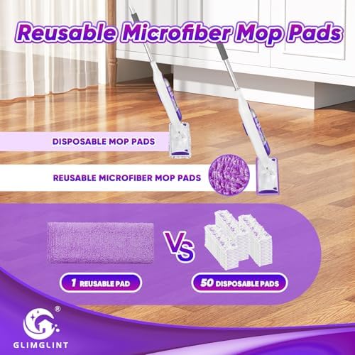 GLIMGLINT Reusable Microfiber Mop Pads Compatible - Image 5