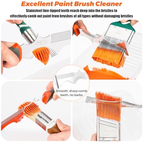 8-in-1 Paint Brush Comb and Paint Roller Cleaner Tool - Image 3