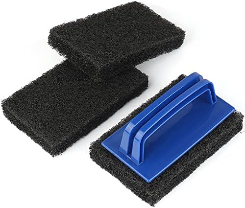 Blackstone Grill Cleaning Kit, Heavy Duty Griddle Scrubber Scouring Pad & Handle by LIOUXUE