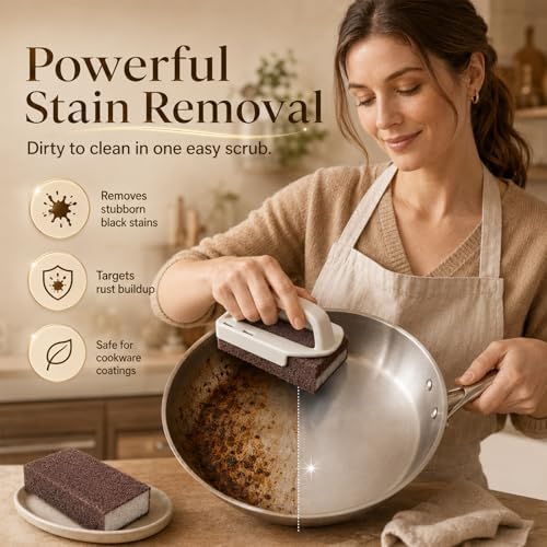 Magic Emery Cleaning Sponges, Nano Carborundum Sponge, Scrub Pad Pot Scrubber - Image 3