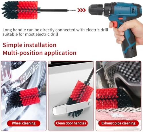 Wheel Brush, Soft Drill Wheel Cleaner Brush, Drill Brush - Image 5