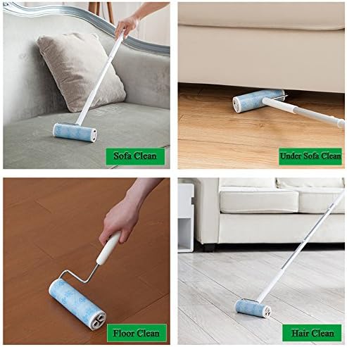 Large Lint Roller 6.3" Sticky Roller Extendable Handle - Image 2