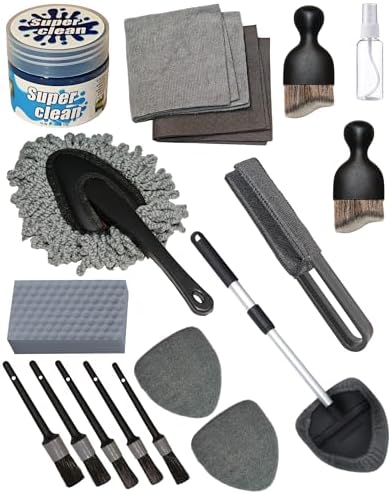 oesee 18Pcs Professional Car Interior Detailing Kit All-in-One Cleaning Tools by OeSee