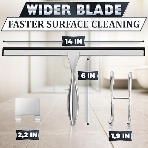 Shower Door Squeegee with Hook - Image 2