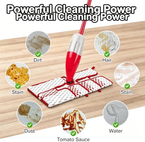 4packs Reusable Microfiber Spray Mop Pads Compatible - Image 7