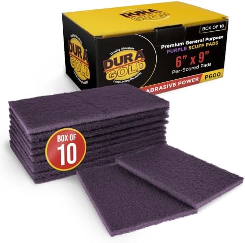Dura-Gold 6" x 9" Purple Medium Fine 600 Grit General Purpose Scuff Pads by Dura-Gold