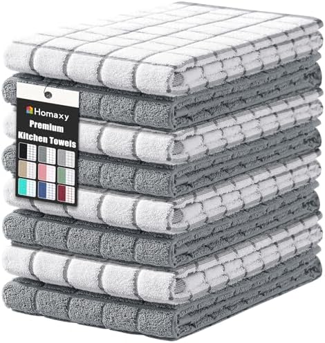 Homaxy Large Premium Cotton Kitchen Towels 16"x 28", 8 Pack by Homaxy