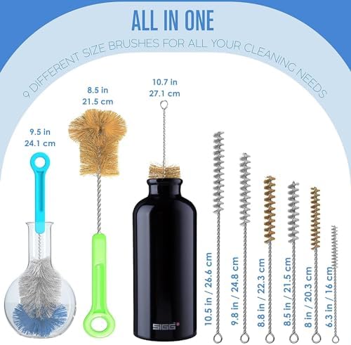 Bottle Brushes Water Bottle Cleaner Brush Set, Hydroflask Cleaning Kit 9 Pk - Image 4