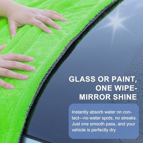 2 Pack XL Car Drying Towel – 1300GSM Ultra Absorbent Microfiber, Twisted Loop - Image 3