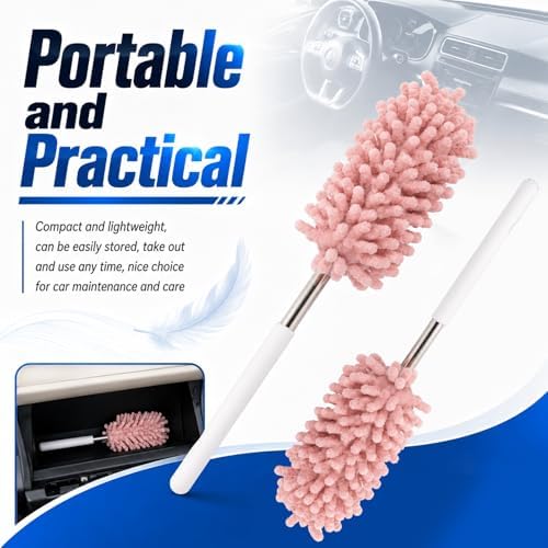 2PCS 2026 New Car Interior Duster, Soft Chenille Car Duster - Image 7